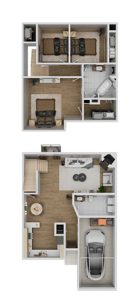 Floor plan for 3 beds, 1.5 baths, 1272 sqft